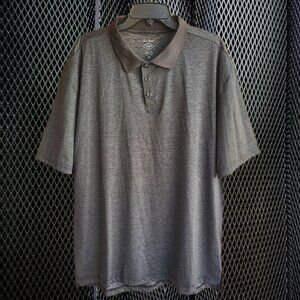 Red Jacket Mens Zero-K Tech Polo Shirt Black Heather Moisture Wicking Size XXL